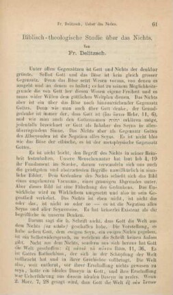 61-66 Biblisch-theologische Studie über das Nichts