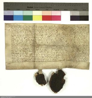 Volpert von Riedesel, Propst von Neuenberg, Dechant Johann und der Konvent von Neuenberg leihen Heinrich Mack aus Fulda Land im Dorf Neuenberg