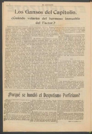¿Porqué se hundió el despotismo porfiriano?
