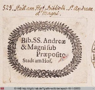 Exlibris der Bibliothek St. Andreae et Magni
