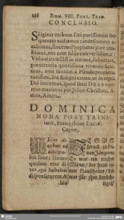 Dominica Nona Post Trinitatis, Evangelium Luc. 16. Capite