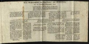 Erste Geschlechtstafel der Churfuersten von Brandenburg, aus dem Burggraeflich Nuernbergschen Hause