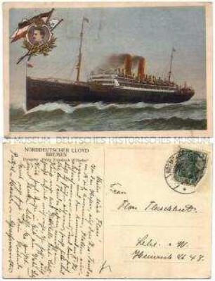 Dampfer des Norddeutschen Lloyd "Prinz Friedrich Wilhelm"
