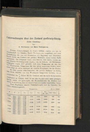 Untersuchungen über den Zustand gasförmig-flüssig
