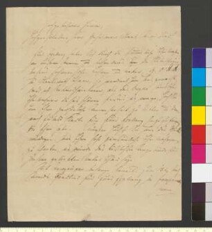Brief von Schultze an Goethe, Johann Wolfgang von
