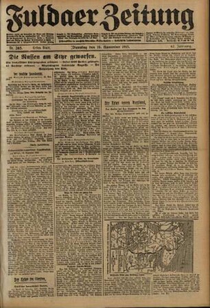 Erste Ausgabe vom Dienstag, den 16. November 1915.