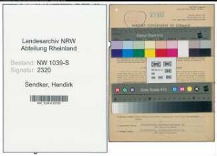 Entnazifizierung Hendirk Sendker , geb. 17.04.1906 (Innenarchitekt)