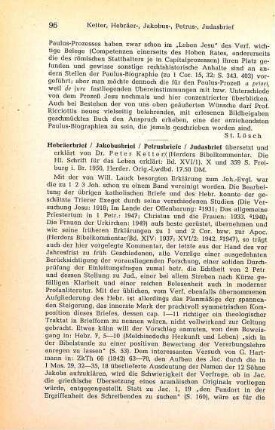 96-97 [Rezension] Hebraeerbrief, Jakobusbrief, Petrusbriefe, Judasbrief