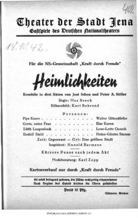 Heimlichkeiten