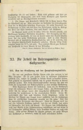 XI. Die Arbeit im Nahrungsmittel- und Gastgewerbe