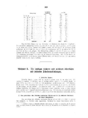 Statistische Beleuchtung des niederen und mittleren Schulwesens : E. Die sonstigen niederen und mittleren ... ; 1.