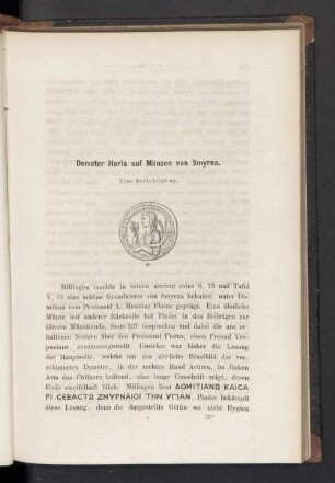 Demeter Horia auf Münzen von Smyrna