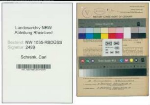 Entnazifizierung Carl Schrenk , geb. 14.11.1892 (Bergbauangestellter)