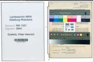 Entnazifizierung Peter Heinrich Grefertz , geb. 04.11.1898 (Landwirt)