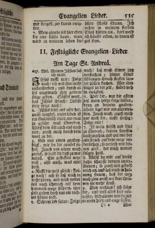 II. Festtägliche Evangelien-Lieder