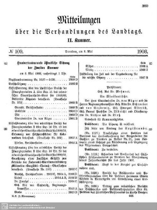 109. Sitzung