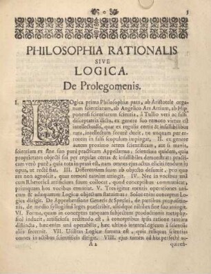 Philosophia rationalis sive logica.