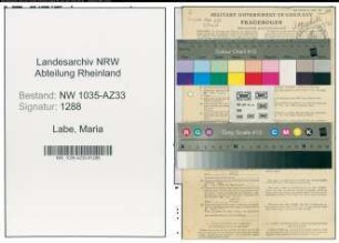Entnazifizierung Maria Labe , geb. 14.01.1905 (Bergbauangestellte)