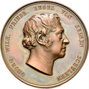 Medaille auf Georg Wilhelm Friedrich Hegel