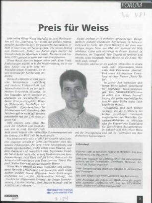 Preis für Weiss