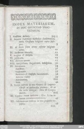 Index Materiarum, In Hoc Opusculo Tractatarum.