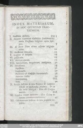 Index Materiarum, In Hoc Opusculo Tractatarum.