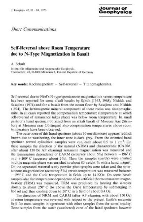 Self-reversal above room temperature due to N-type magnetization in basalt