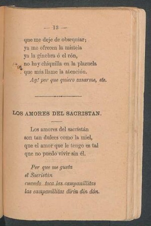 Los amores del Sacristán.
