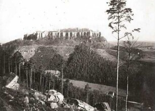 Elbsandsteingebirge. Festung Königstein. Blick von der Quirlhöhe