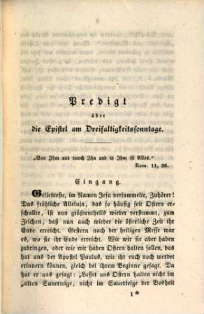 Epistelnpredigten auf alle Sonntage und Feste des Kirchenjahres, 3