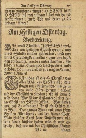 Am Heiligen Ostertag.