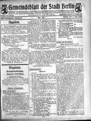 1924,27: Nr. 27, 6. Juli 1924