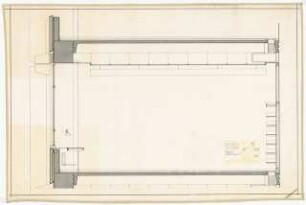 Hochschulbibliothek, Karlsruhe Neubau: Fassade, senkrechter Schnitt, 1:10
