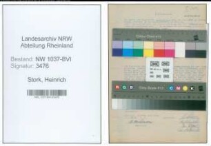 Entnazifizierung Heinrich Stork , geb. 20.02.1888 (Baufuehrer)