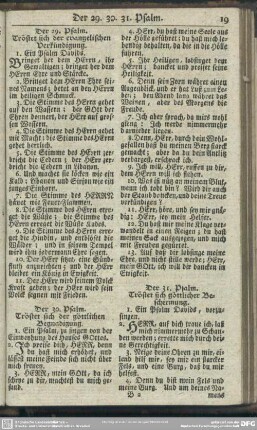 Der 29. Psalm. Tröstet sich der evangelischen Verkündigung