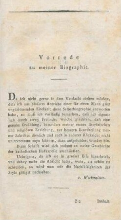 343 Vorrede zu meiner Biographie