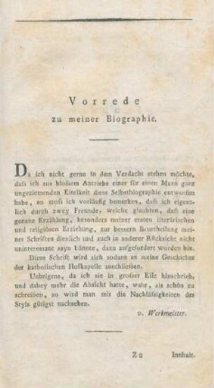 343 Vorrede zu meiner Biographie
