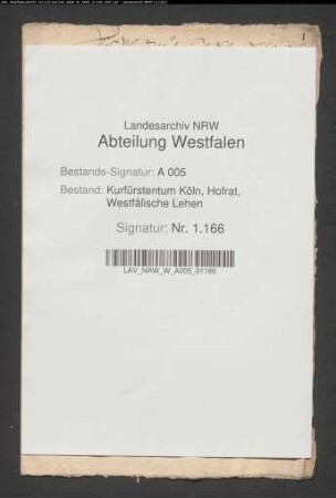 Vollmacht des Philipp Albrecht von Holdinghausen für Johann Hesseling wegen Lehnsempfang