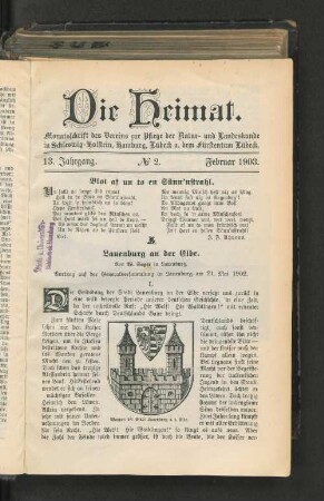 13. Jahrgang. No. 2. Februar 1903.
