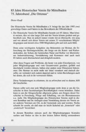 Nachrufe, Jahres- und Tätigkeitsberichte
