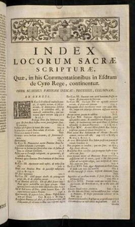 Index Locorum Sacrae Scripturae