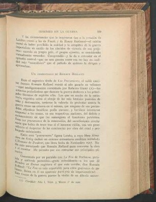 Un comentario de Romain Rolland