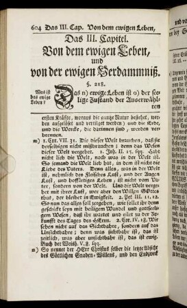 Das III. Capitel. Von dem ewigen Leben, und von der ewigen Verdammniß