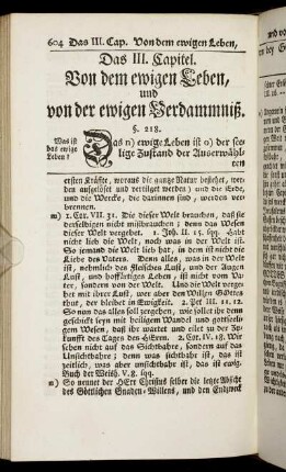 Das III. Capitel. Von dem ewigen Leben, und von der ewigen Verdammniß