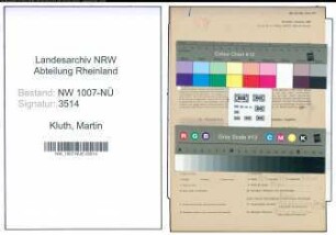 Entnazifizierung Martin Kluth , geb. 13.06.1901 (Landwirt)