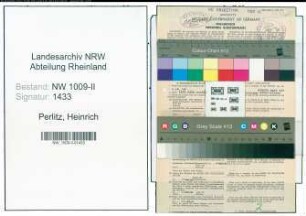 Entnazifizierung Heinrich Perlitz , geb. 02.05.1879 (Vers.Vertreter)