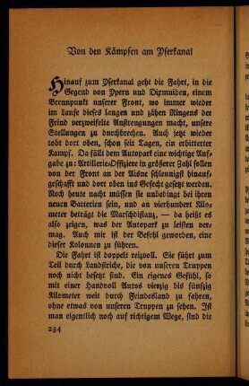 234-254, Von den Kämpfen am Yserkanal