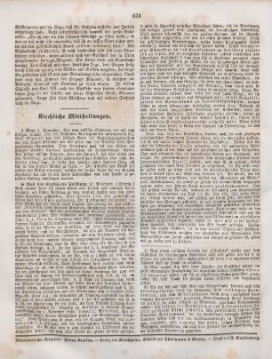 624 Kirchliche Mittheilungen