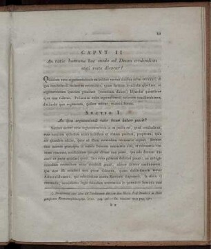 Caput II. An ratio humana hoc modo ad Deum credendum cogi recte dicatur ?