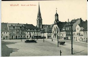 Wilsdruff. Markt und Rathaus